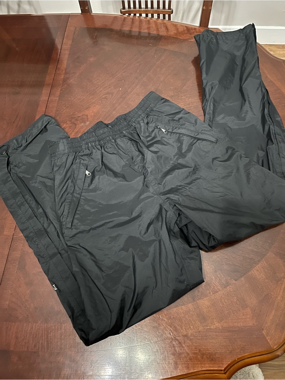Marmot Men's PreCip Full-Zip Pants Black Outdoors Waterproof Fishing Hiking Sz M - Picture 2 of 16